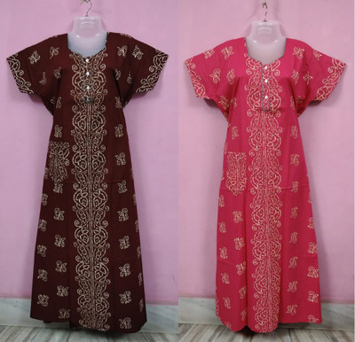 Shampas World Women Nighty(Maroon)