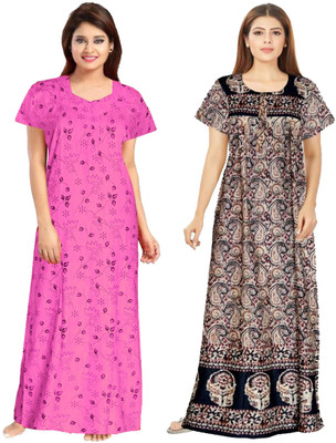 zalya Women Nighty(Multicolor)