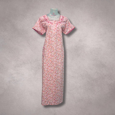 kushinights Women Nighty(Pink)
