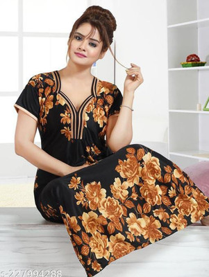 Harshita Enterprises Women Nighty(Multicolor)