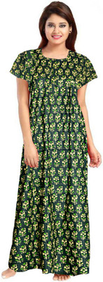 Hans Crafted Women Nighty(Multicolor)