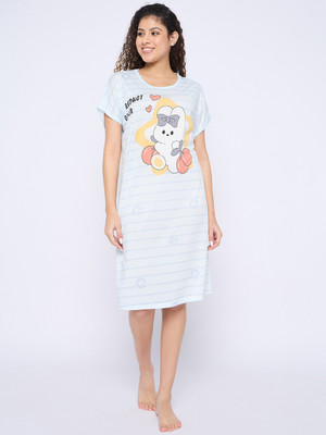 Camey Women Nighty(Blue)