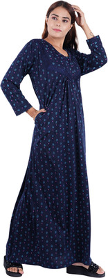 NACNO Women Nighty(Multicolor)