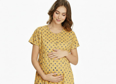 MISSI MIST Women Nighty(Yellow)