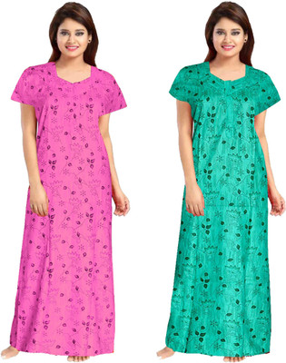 SILVER ORGANISATION Women Nighty(Multicolor)