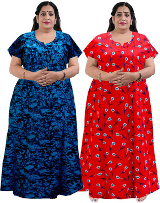 ecomguru Women Nighty(Multicolor)