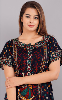 VRSU Women Nightdress(Multicolor)