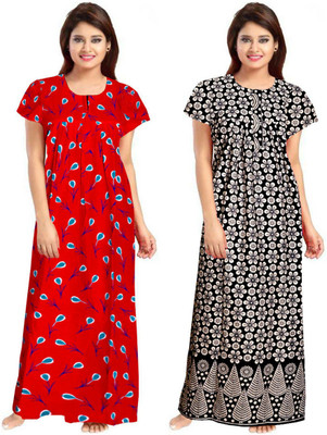 Vatatmaj Creations Women Nighty(Red)