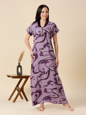 Nightspree Women Nighty(Purple)