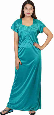 DIVYASTRI FASHION Women Nighty(Blue)