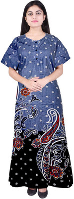 JWF Women Nighty Set(Blue)