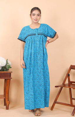 PK MART Women Nighty(Blue)