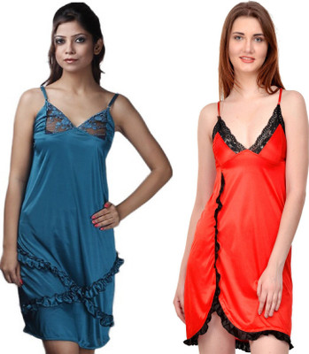 Boosah Women Nighty(Multicolor)