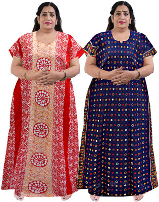 Priyanka Creation Women Nighty(Orange)