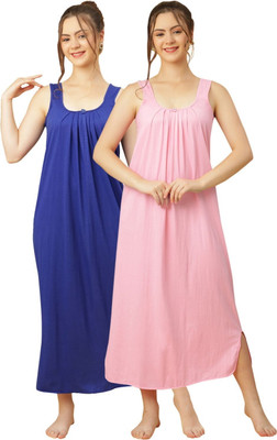GANIX FASHION THAT DEFINE YOU Women Nightdress(Multicolor)