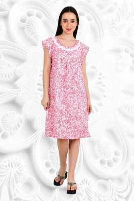 MONAL Women Nighty(Pink)