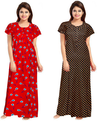 Vatatmaj Creations Women Nighty(Red)