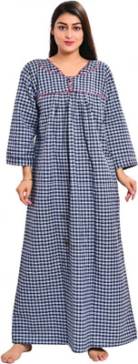 Kripto Katrox Women Nighty(Light Blue)