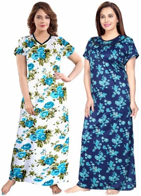 impression Women Nighty(Green, Blue)