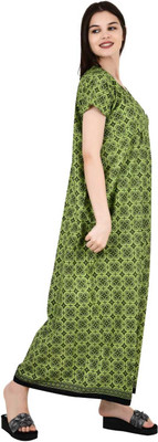 LDHSATI Women Nighty(Green)