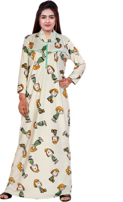 NACNO Women Nighty(Light Green)