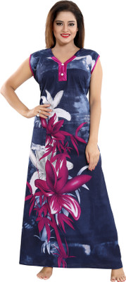 INNER BEATS Women Nighty(Multicolor)