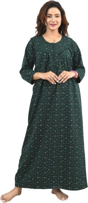 MIAVII CREATION Women Nighty(Green)