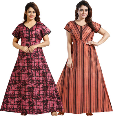 Nighty King Women Nighty(Multicolor)