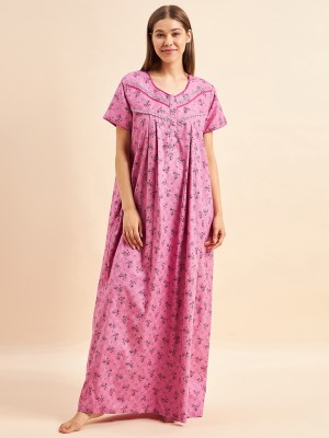 SWEET DREAMS Women Nighty(Pink)