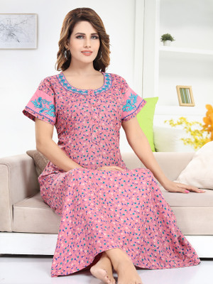 MARK & POLIS Women Nighty(Pink)