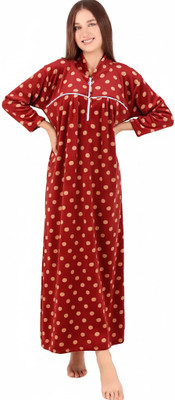 XPIOX Women Nighty(Red)