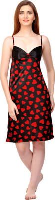 ROWENA Women Chemise(Red, Black)