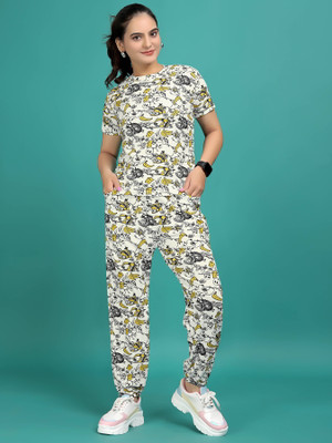 DADX Women Printed Multicolor Top & Pyjama Set