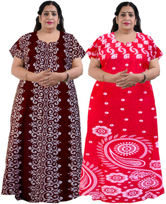 BAJRANGI FASHIONN Women Nighty(Blue)