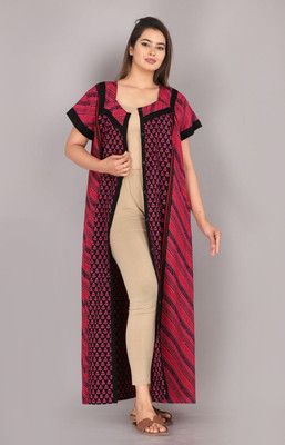 raavi fashion Women Nighty(Pink)