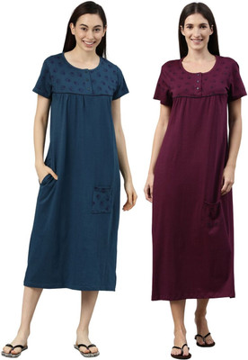 Kryptic Women Nightdress(Multicolor)