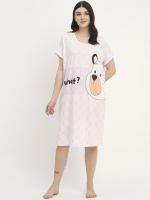 Camey Women Nighty(Purple)