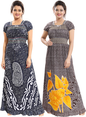 CINCO Women Nighty Set(Multicolor)