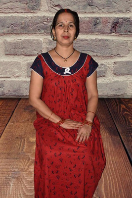 shardatextile Women Nighty(Red, Dark Blue)