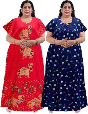 Homezilla Women Nighty(Purple)