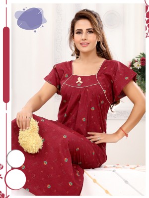 BAILEY SELLS Women Nighty(Maroon)