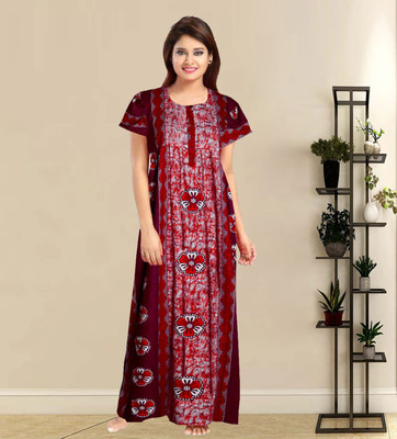 VRSU Women Nighty(Multicolor)