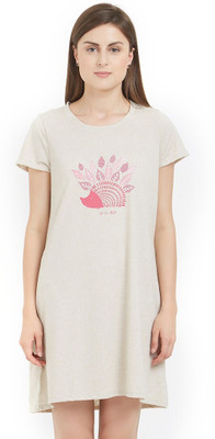 SOIE Women Nightshirts(Beige)