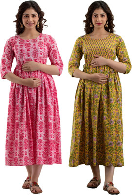 RAHUL TRADERS Women Nighty(Yellow)