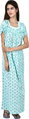 mdp Women Nighty(Green)