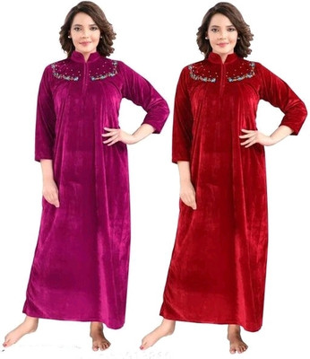 PN Brothers Women Nighty Set(Multicolor)