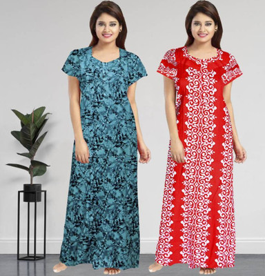Hans Craft And Creation Women Nighty(Multicolor)