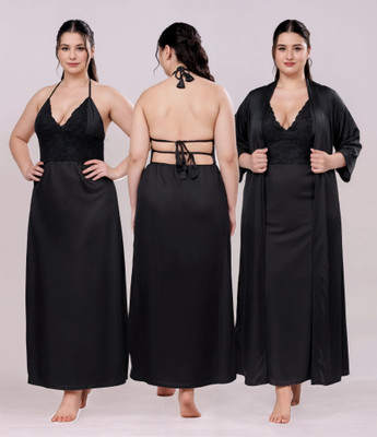 Nw Naughty Wish Women Nightdress(Black)