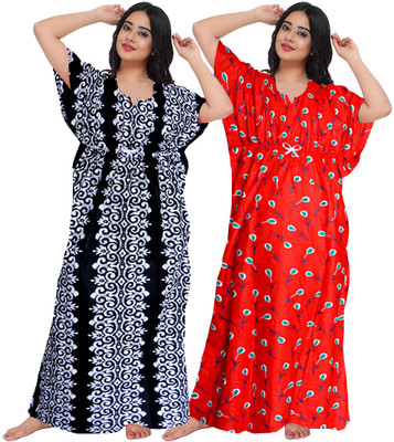 Sarthak Creation Women Nighty Set(Multicolor)