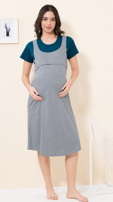 QUIRA Women Nighty(Grey)